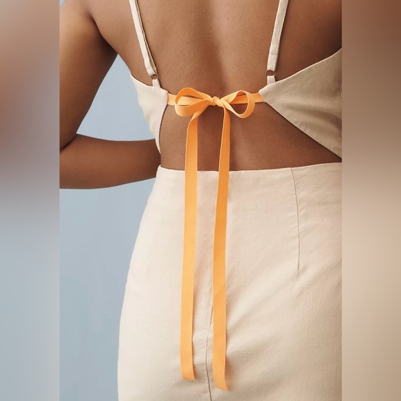 Anthropologie Ruched Slim Midi Dress Size 0 - Picture 4 of 4